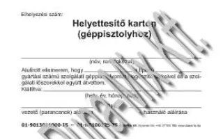 Helyettesítő karton (géppisztolyhoz) 1